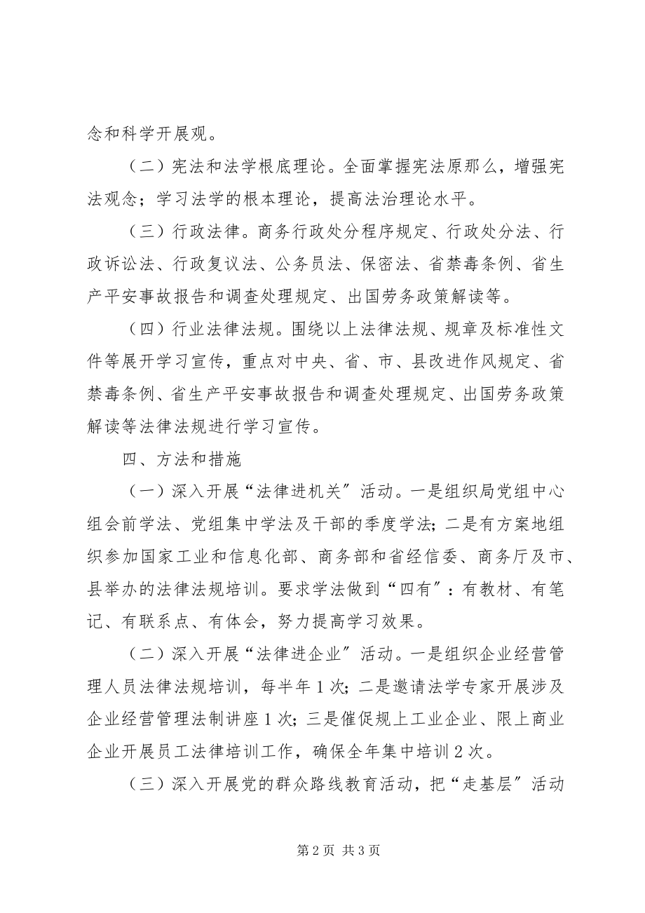 2023年干部学法暨法律进基层活动方案.docx_第2页