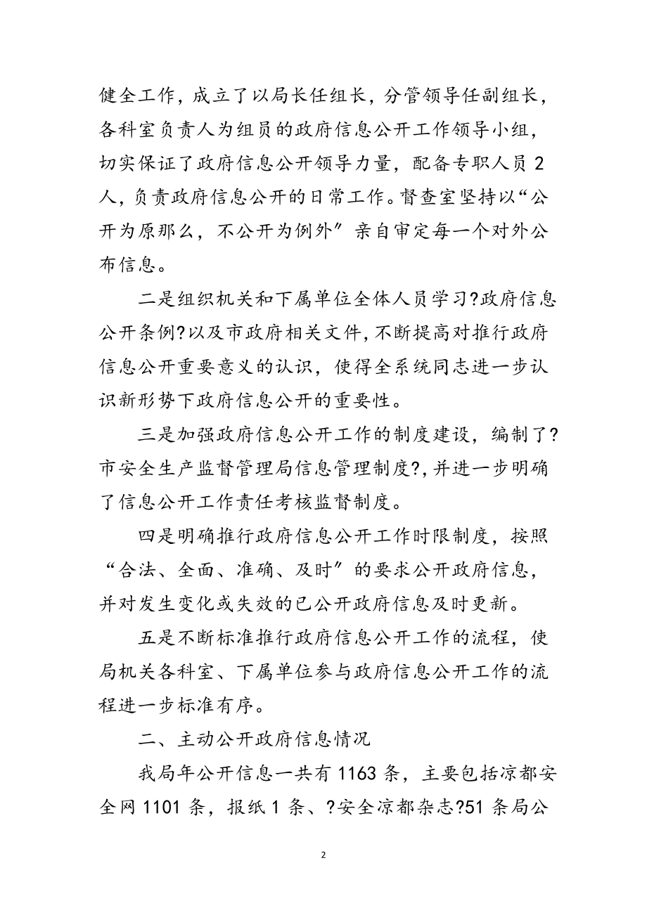 2023年市安监单位讯息公开工作总结范文.doc_第2页