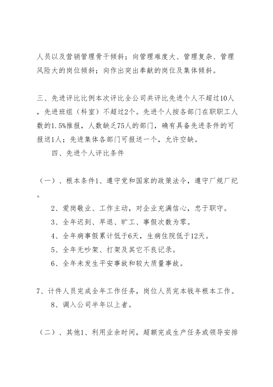 2023年度先进集体先进个人评比方案 新编.doc_第2页