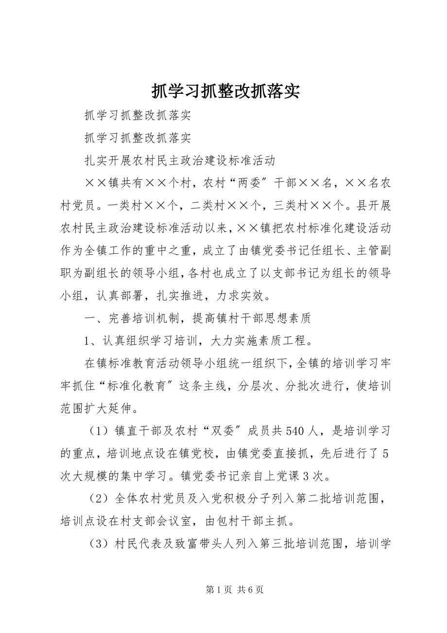 2023年抓学习抓整改抓落实.docx_第1页