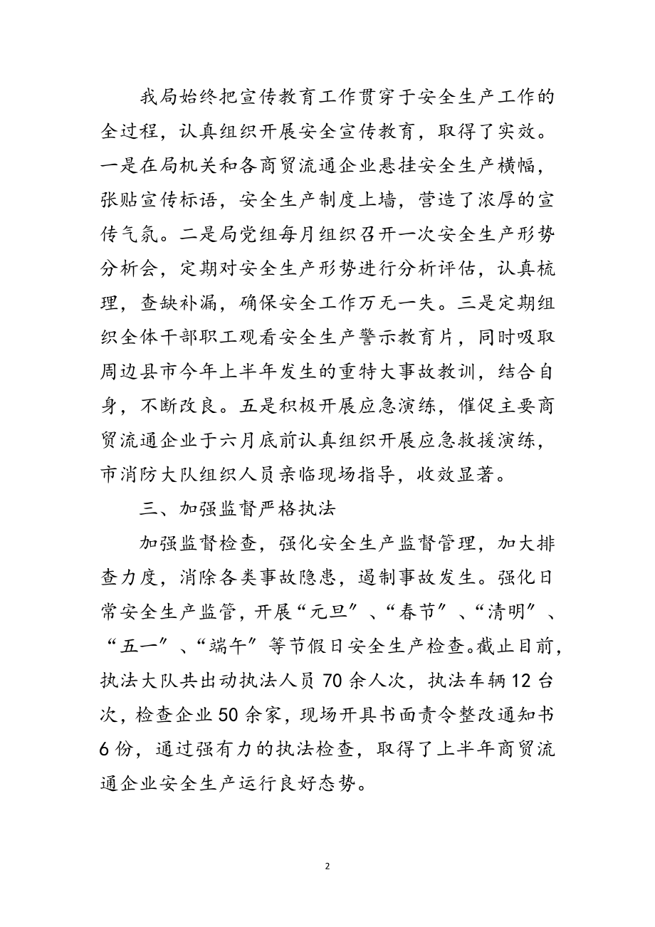 2023年商务系统安全生产半年工作总结范文.doc_第2页