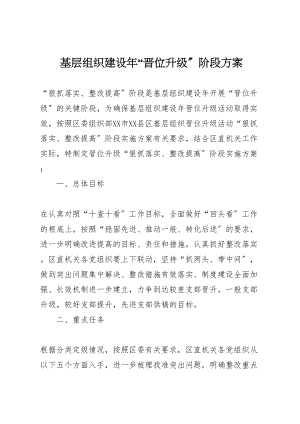 2023年基层组织建设年晋位升级阶段方案.doc