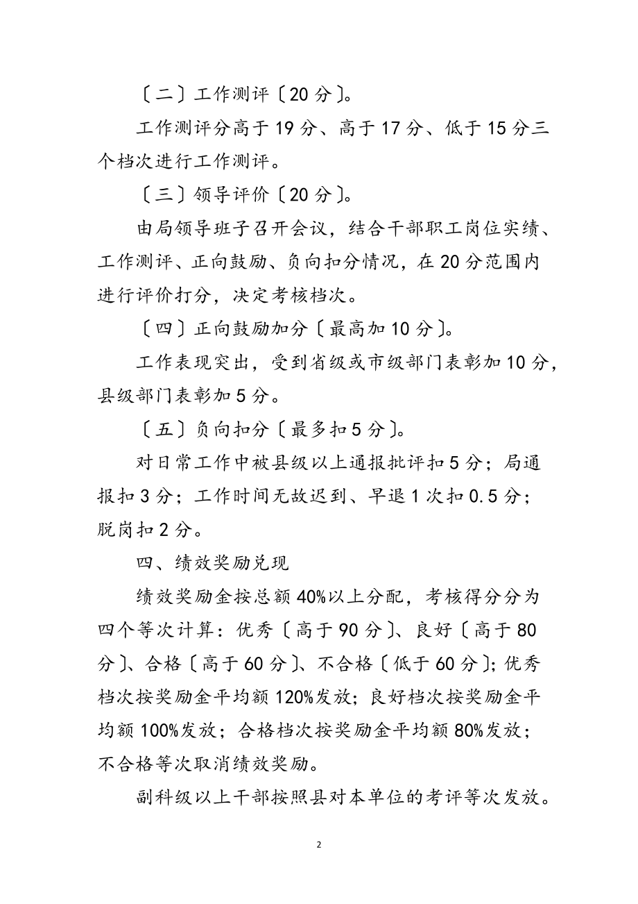 2023年工信局绩效管理二级考核方案范文.doc_第2页