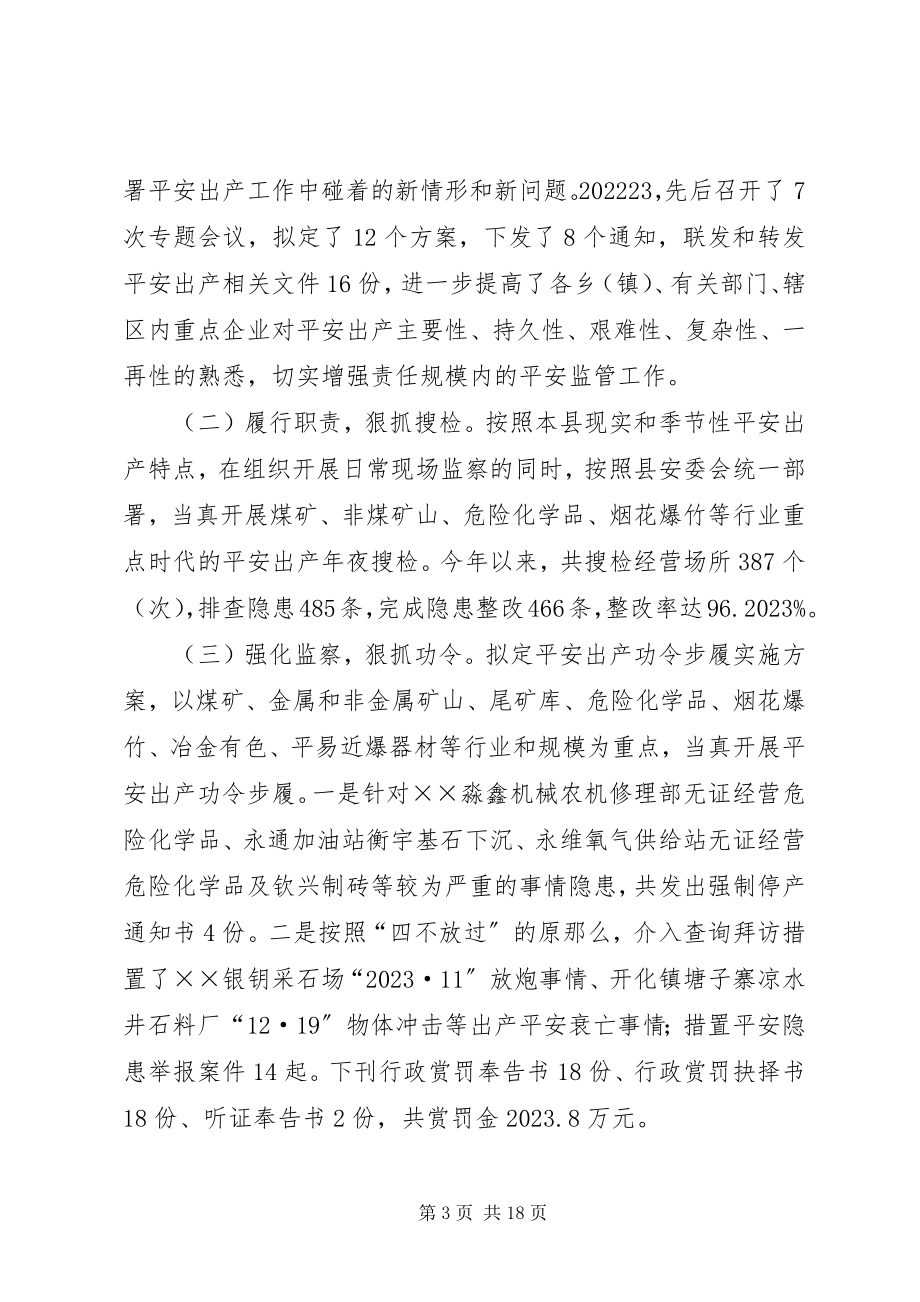 2023年安监局监察工作总结新编.docx_第3页