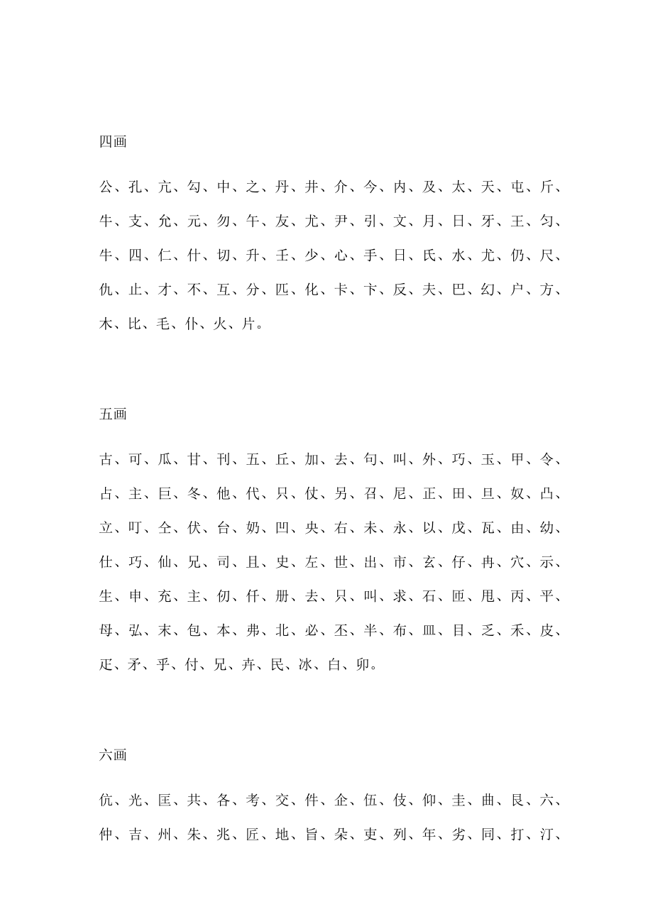 起名取名常用字笔画表简体字.docx_第2页