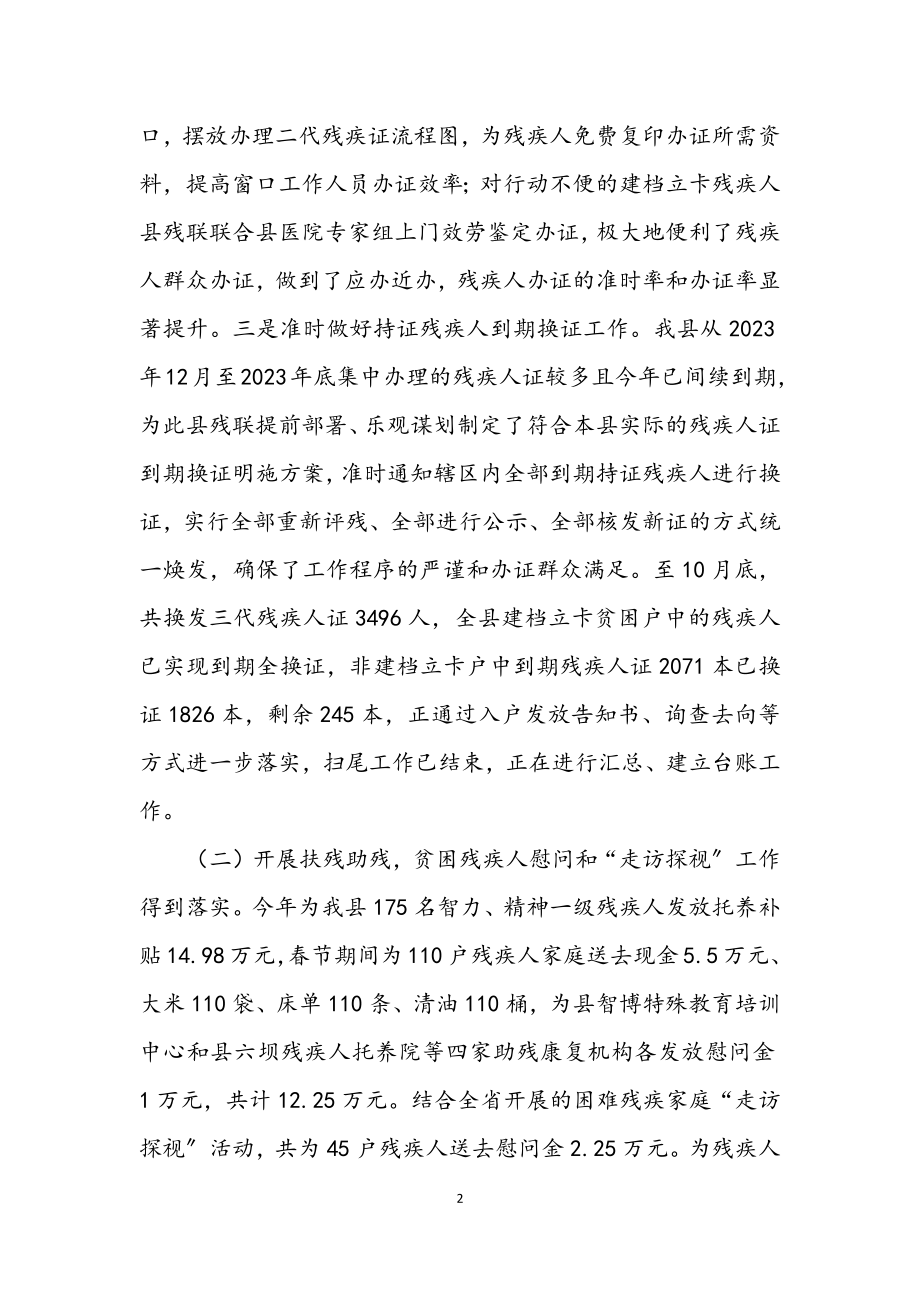 2023年县残联脱贫攻坚工作总结.docx_第2页