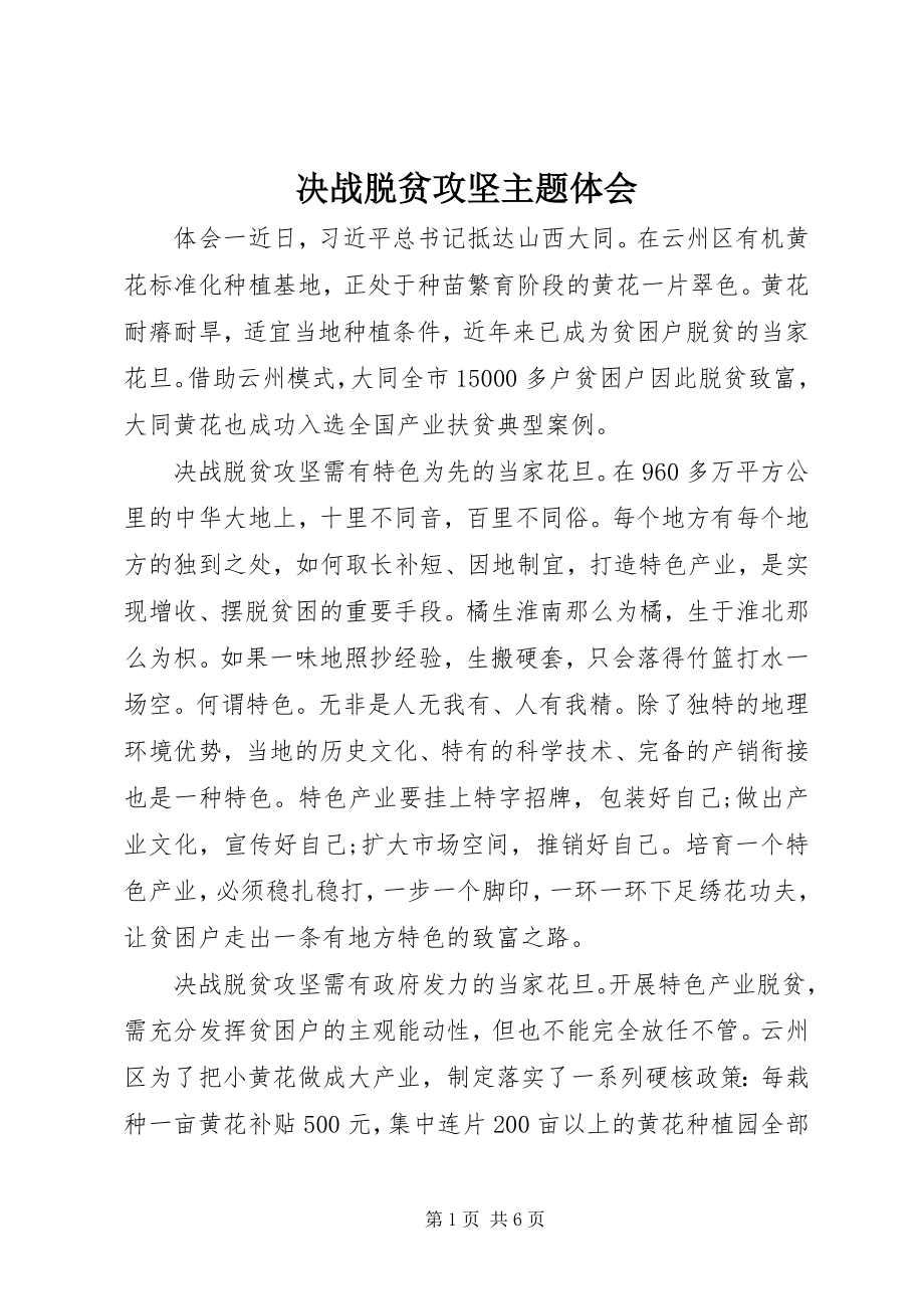 2023年决战脱贫攻坚主题体会.docx_第1页