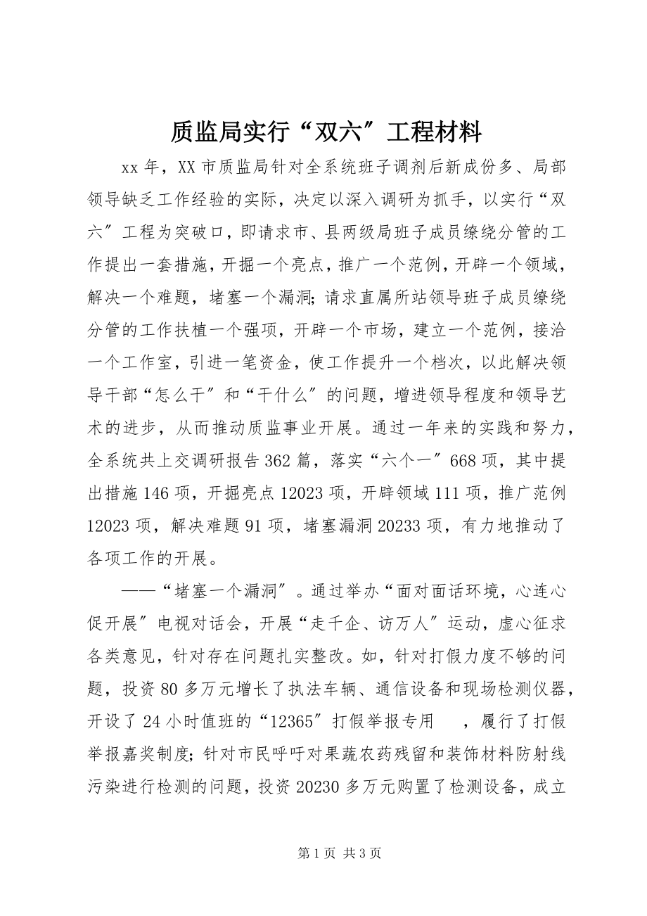 2023年质监局实行“双六”工程材料.docx_第1页