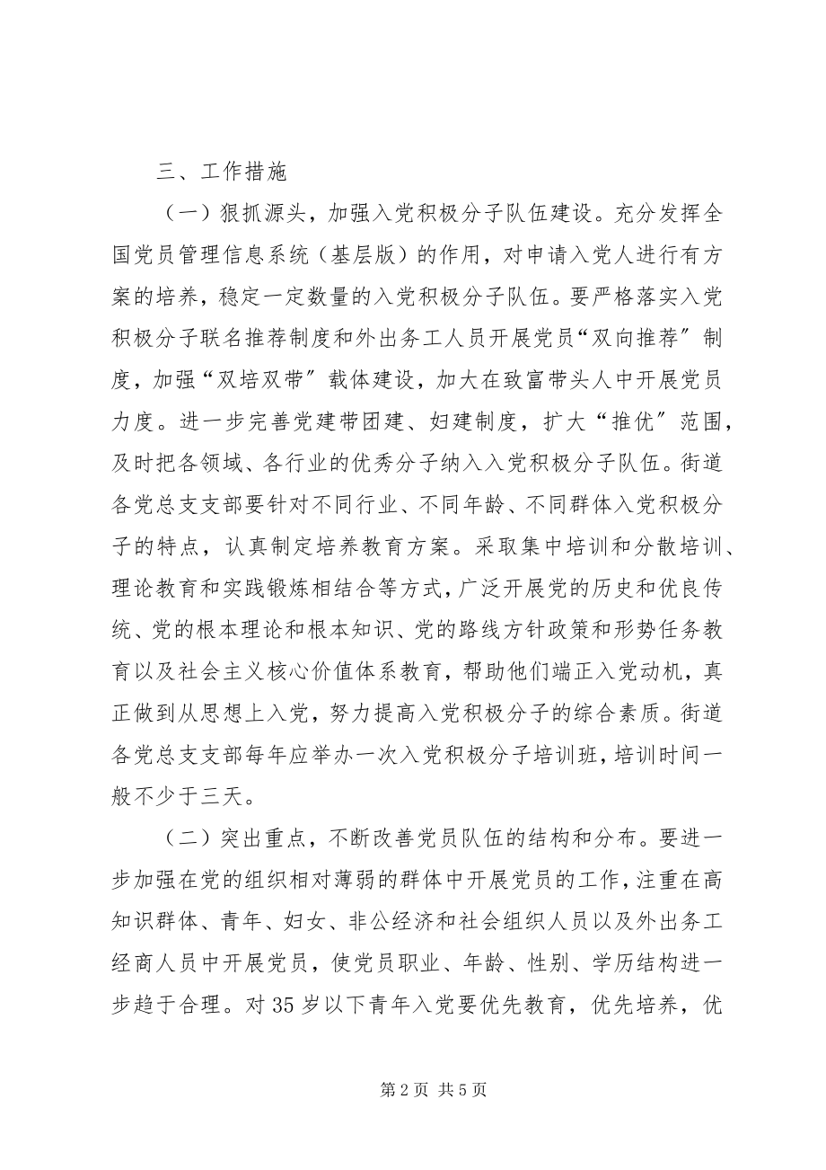 2023年街道工委发展党员工作计划.docx_第2页