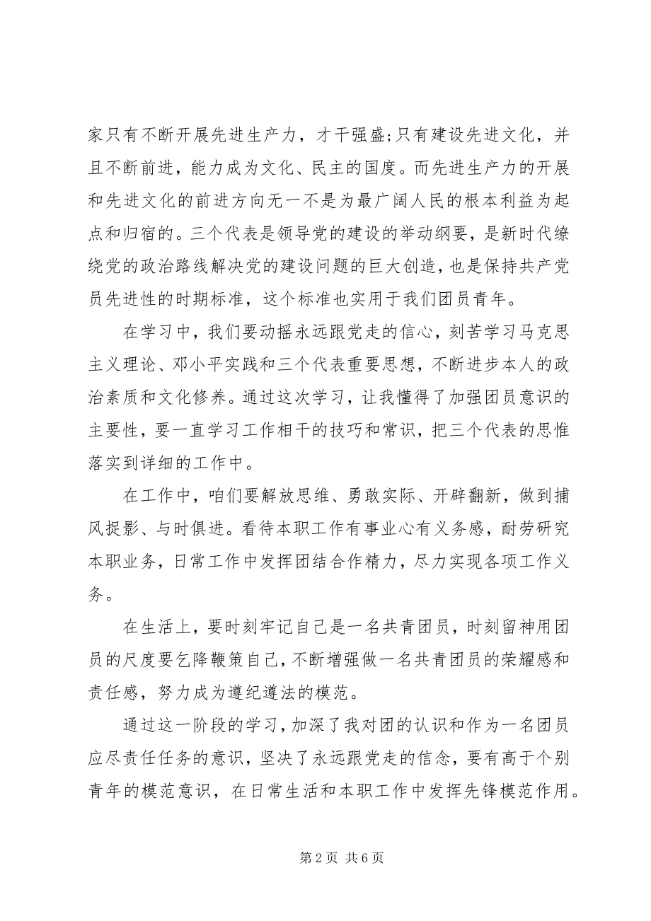 2023年优秀共青团员自我鉴定书.docx_第2页