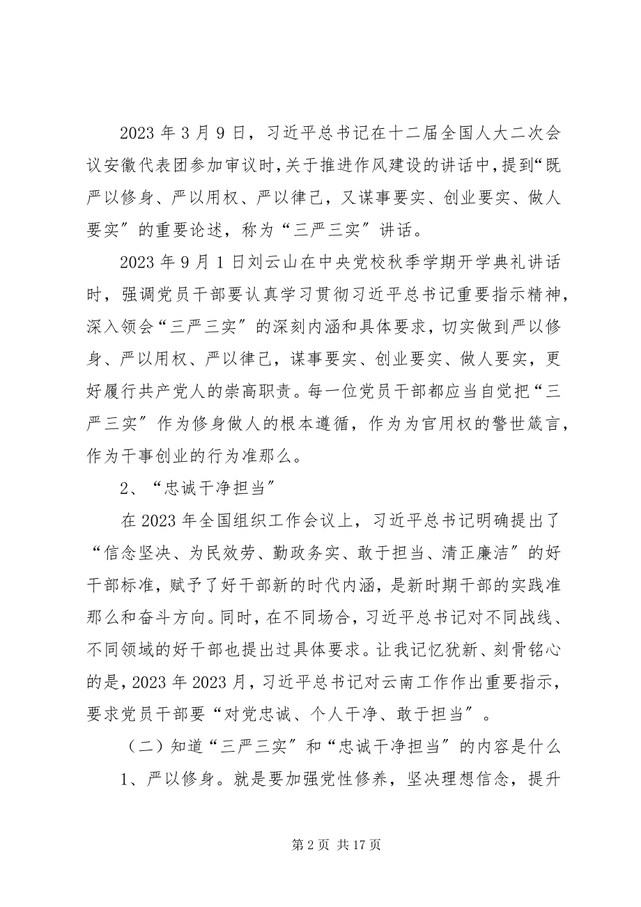 2023年学习三严三实和忠诚干净担当简报.docx_第2页