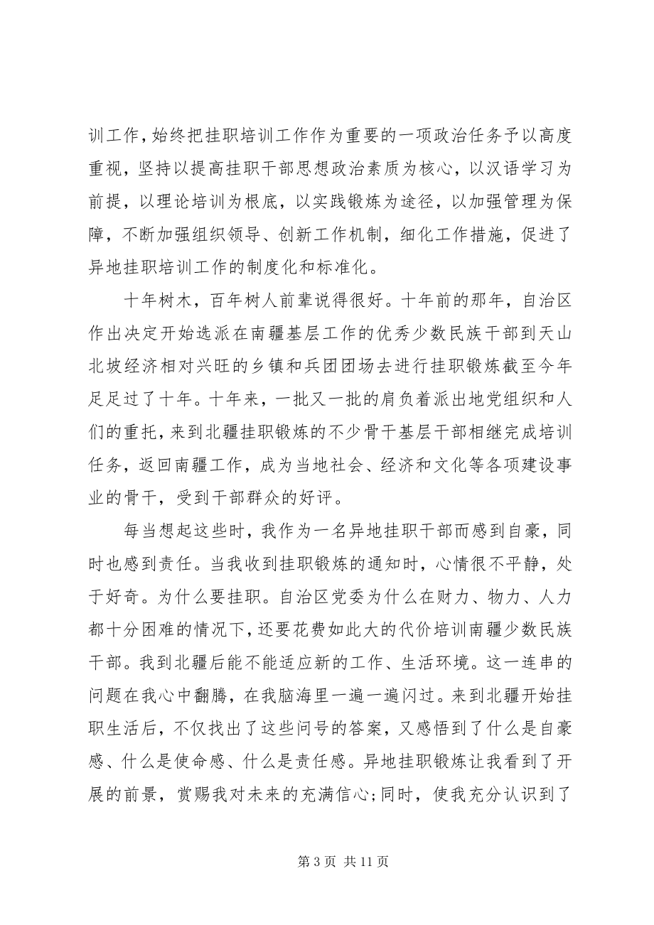 2023年异地挂职干部心得体会演讲稿.docx_第3页