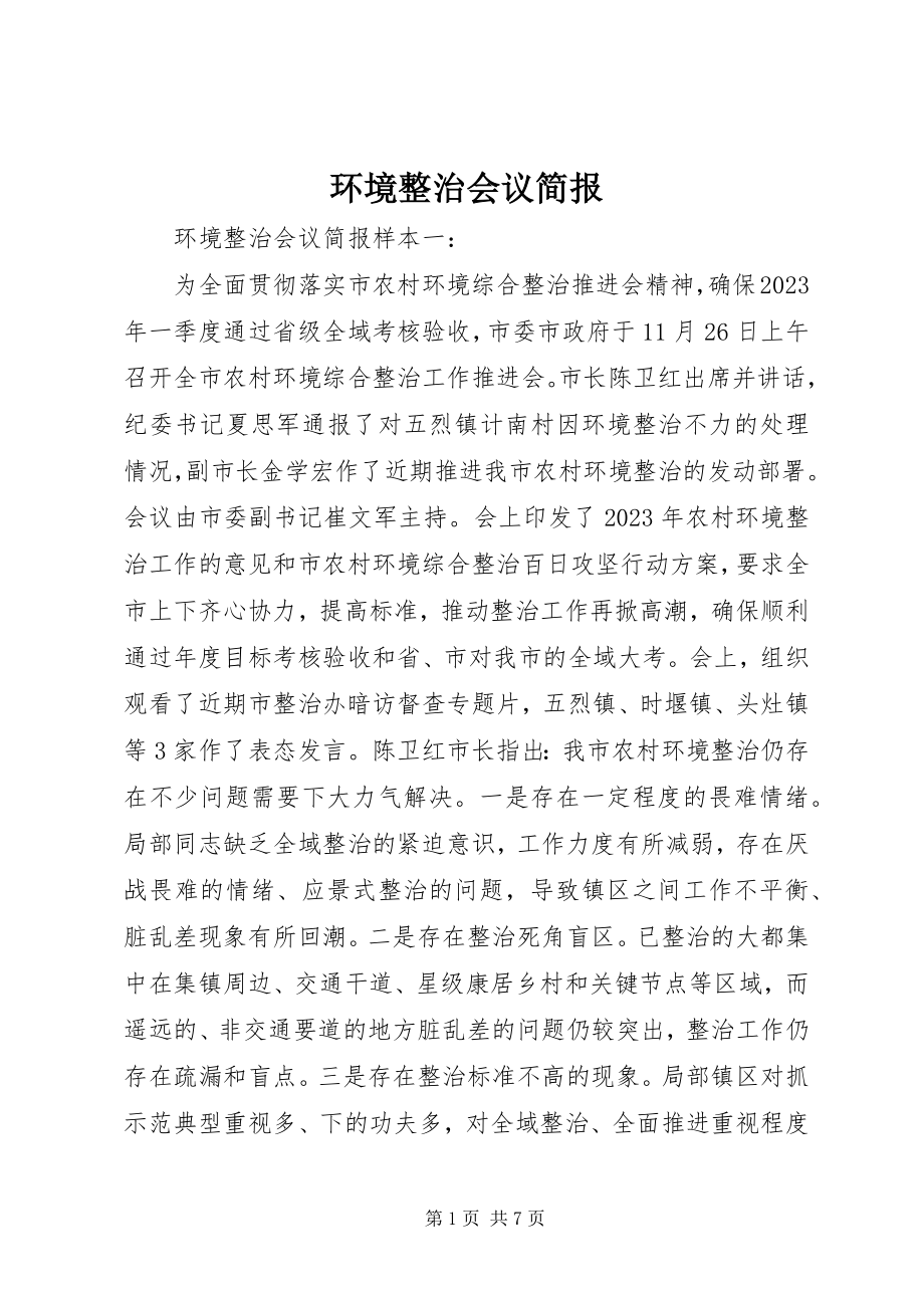 2023年环境整治会议简报.docx_第1页