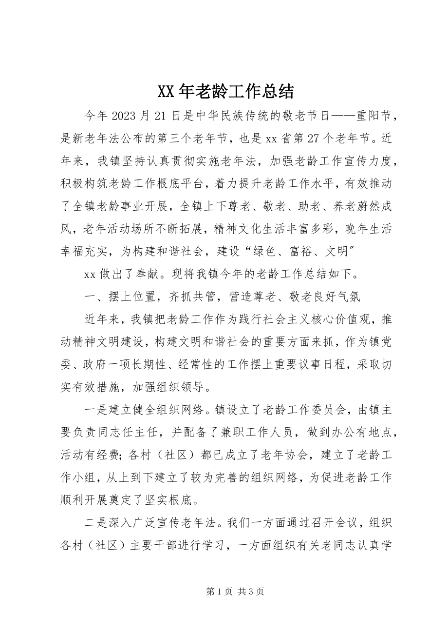 2023年老龄工作总结.docx_第1页