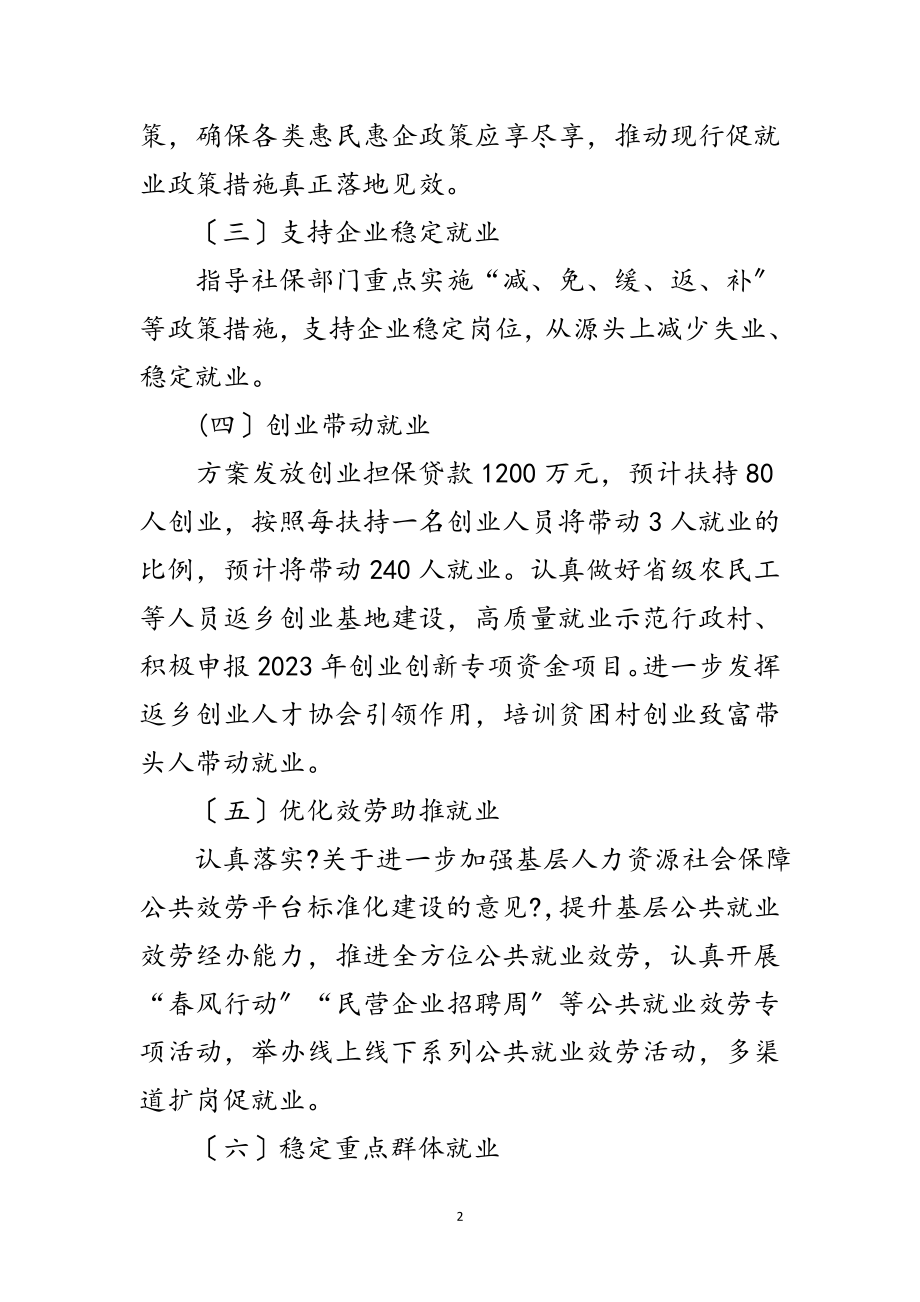 2023年县人力资源和社会保障年工作要点范文.doc_第2页