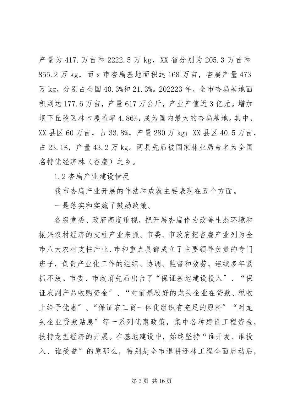 2023年市杏扁产业化研讨会上的致辞.docx_第2页