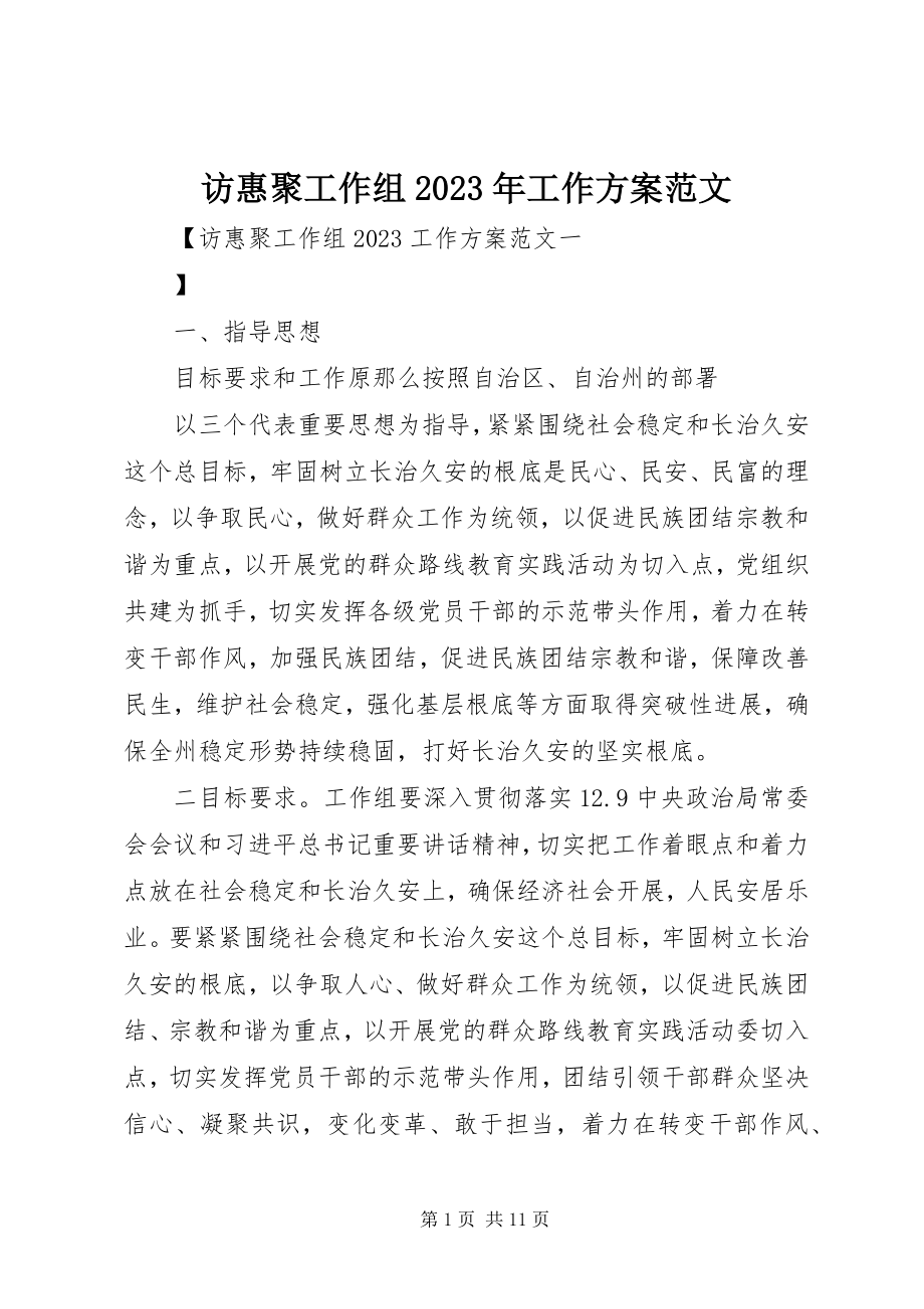 2023年访惠聚工作组某年工作计划.docx_第1页