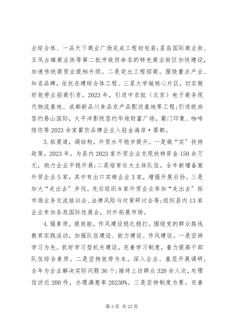 2023年商务局工作总结和工作安排.docx_第3页