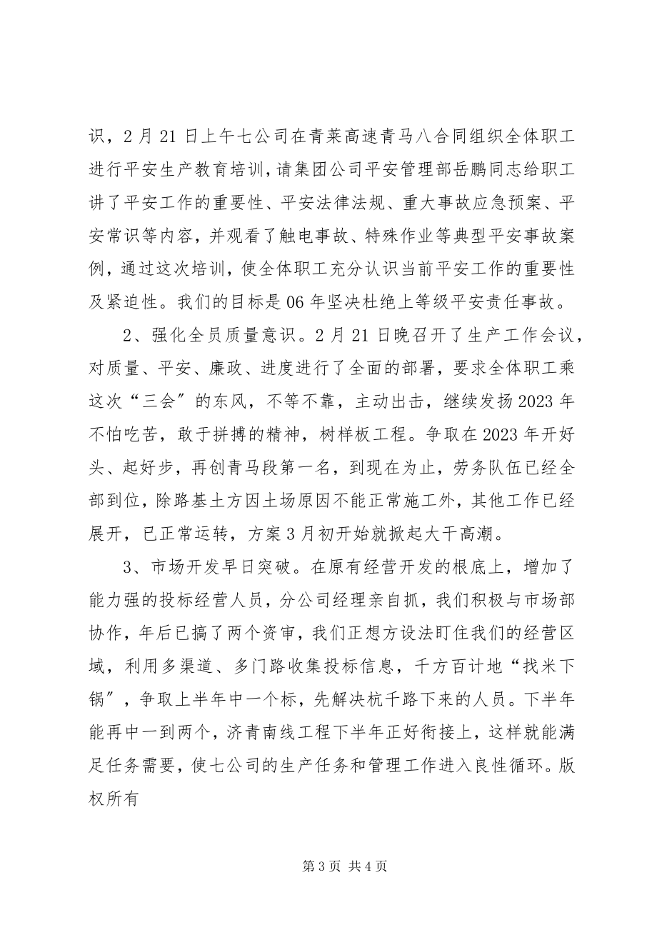 2023年分公司贯彻落实集团公司三会精神汇报材料.docx_第3页