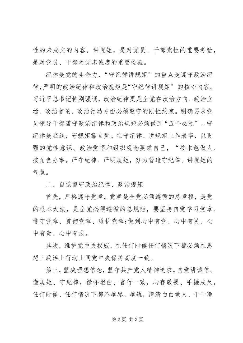 2023年做守纪律讲规矩的合格党员.docx_第2页