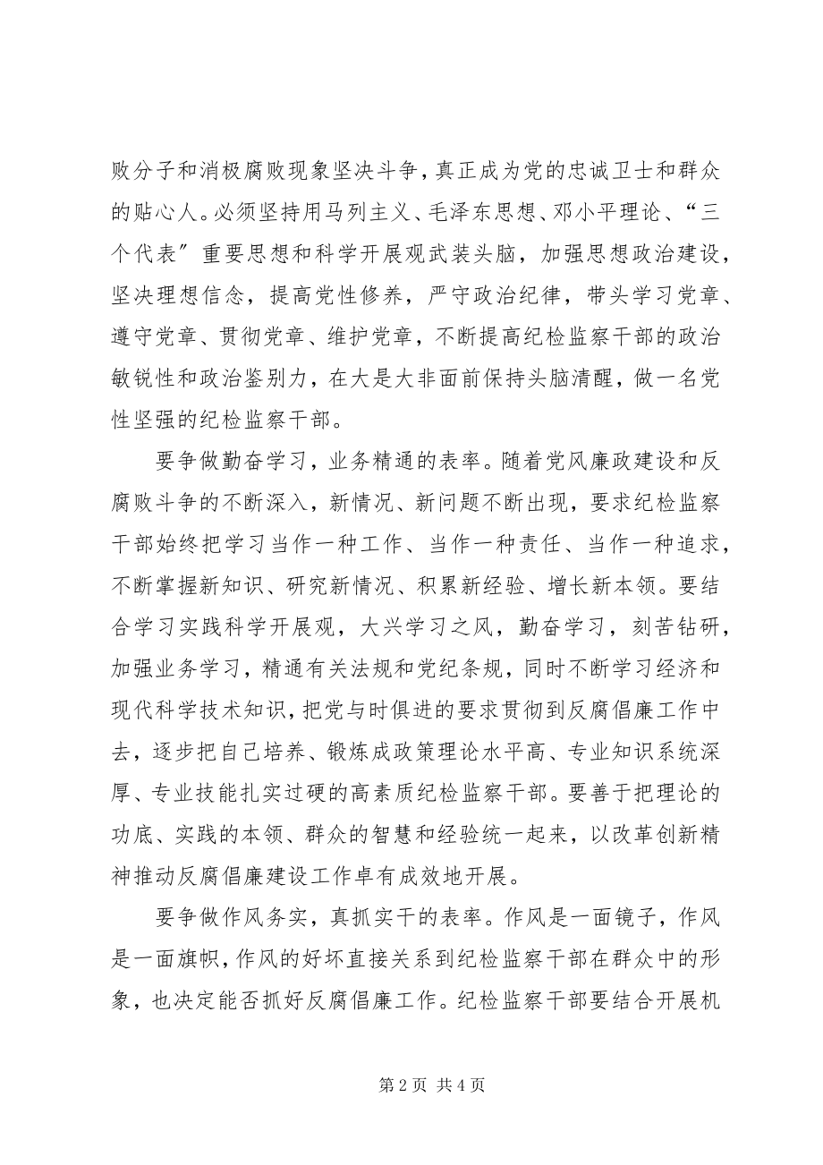 2023年纪检监察表率心得体会.docx_第2页