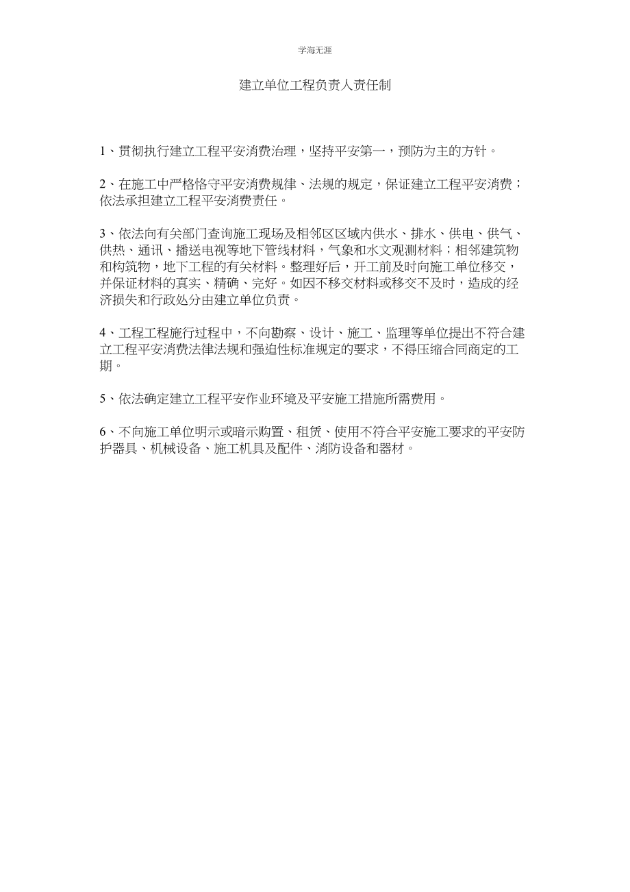 2023年建设单位项目负责人责任制.docx_第1页