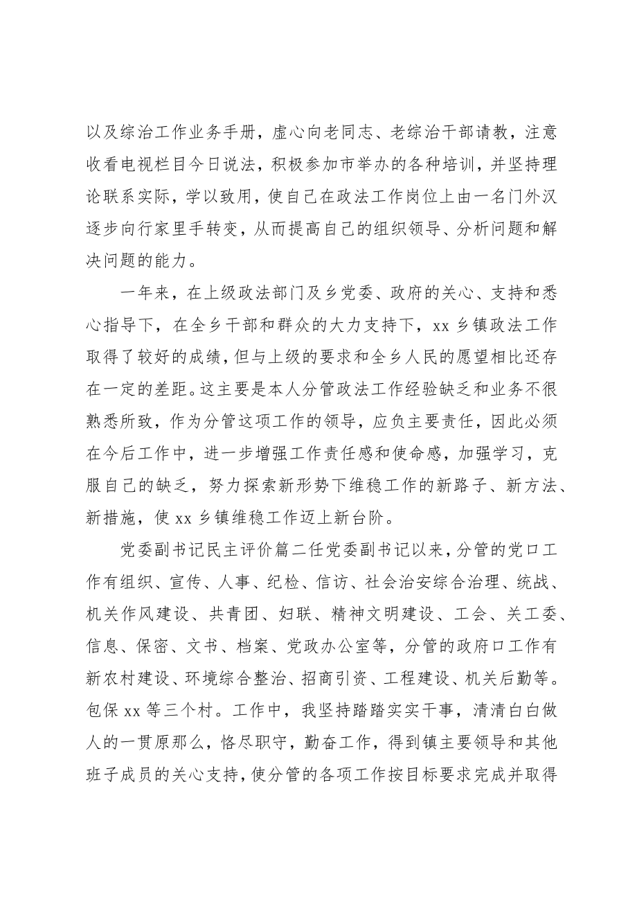 2023年党委副书记民主评价.docx_第3页