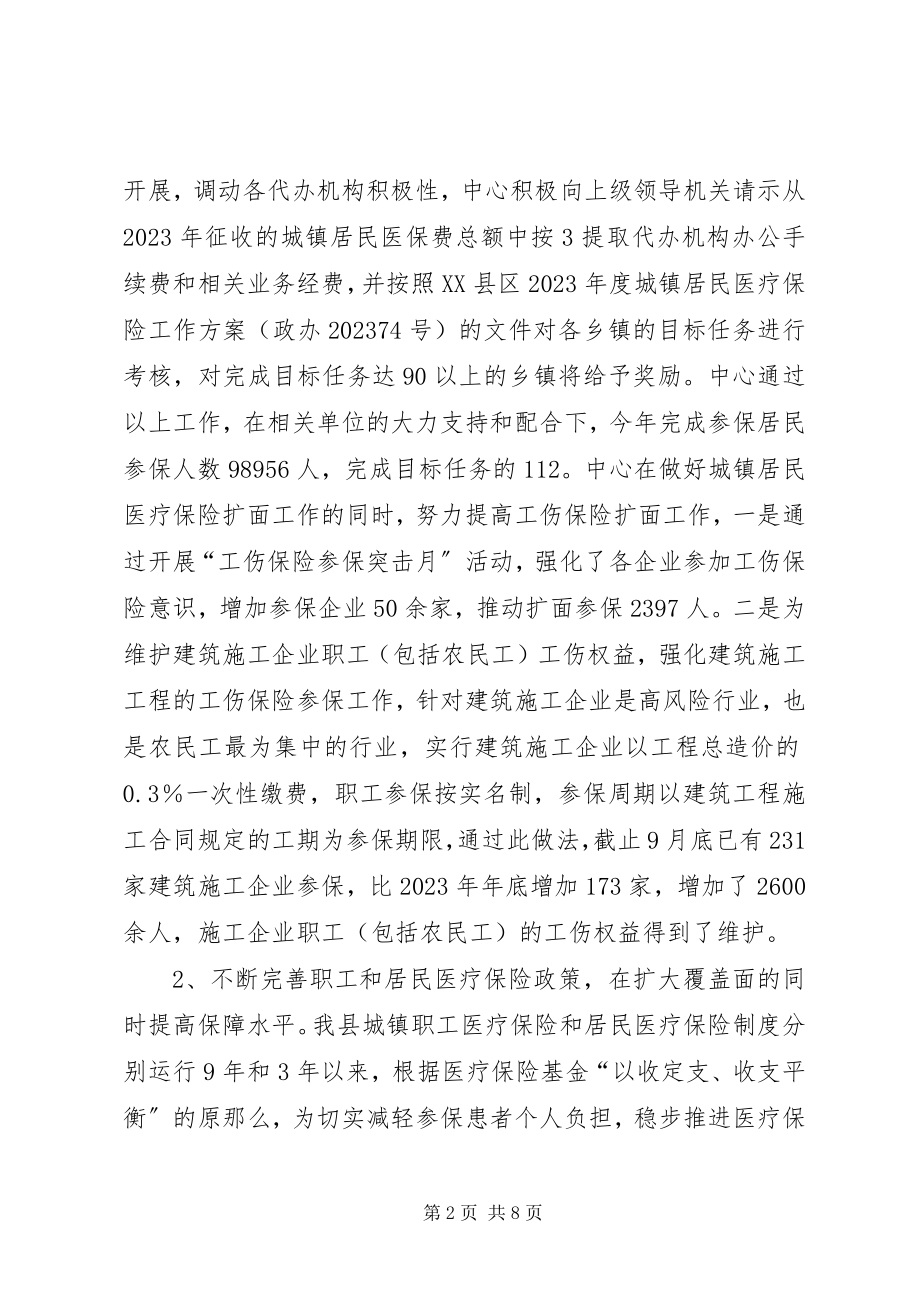 2023年县医疗保险处工作总结.docx_第2页