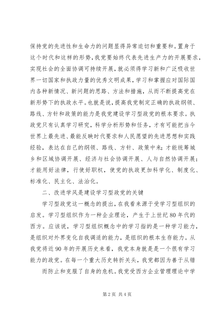 2023年学习写作心得体会演讲稿与学习型党组织致辞.docx_第2页