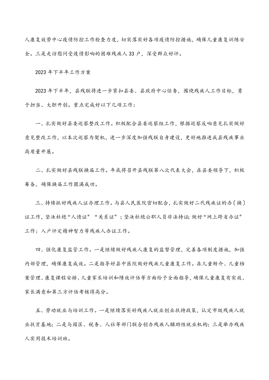 县残联上半年工作总结和下半年工作计划范文.docx_第3页