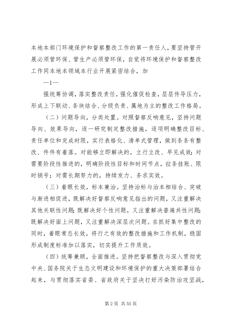 2023年环境保护督察反馈意见整改任务清单及责任分工.docx_第2页