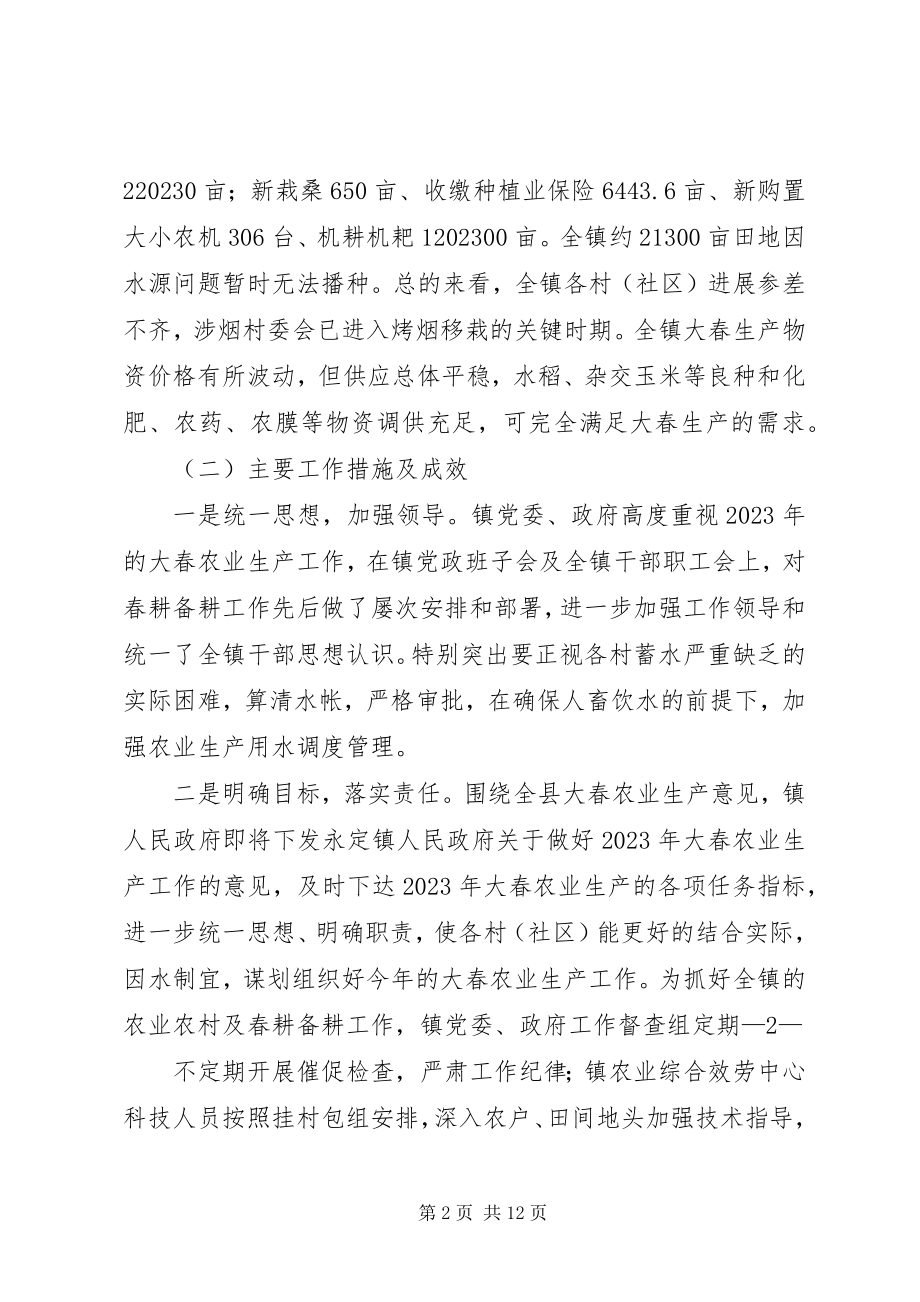 2023年永定镇春耕生产情况汇报.docx_第2页