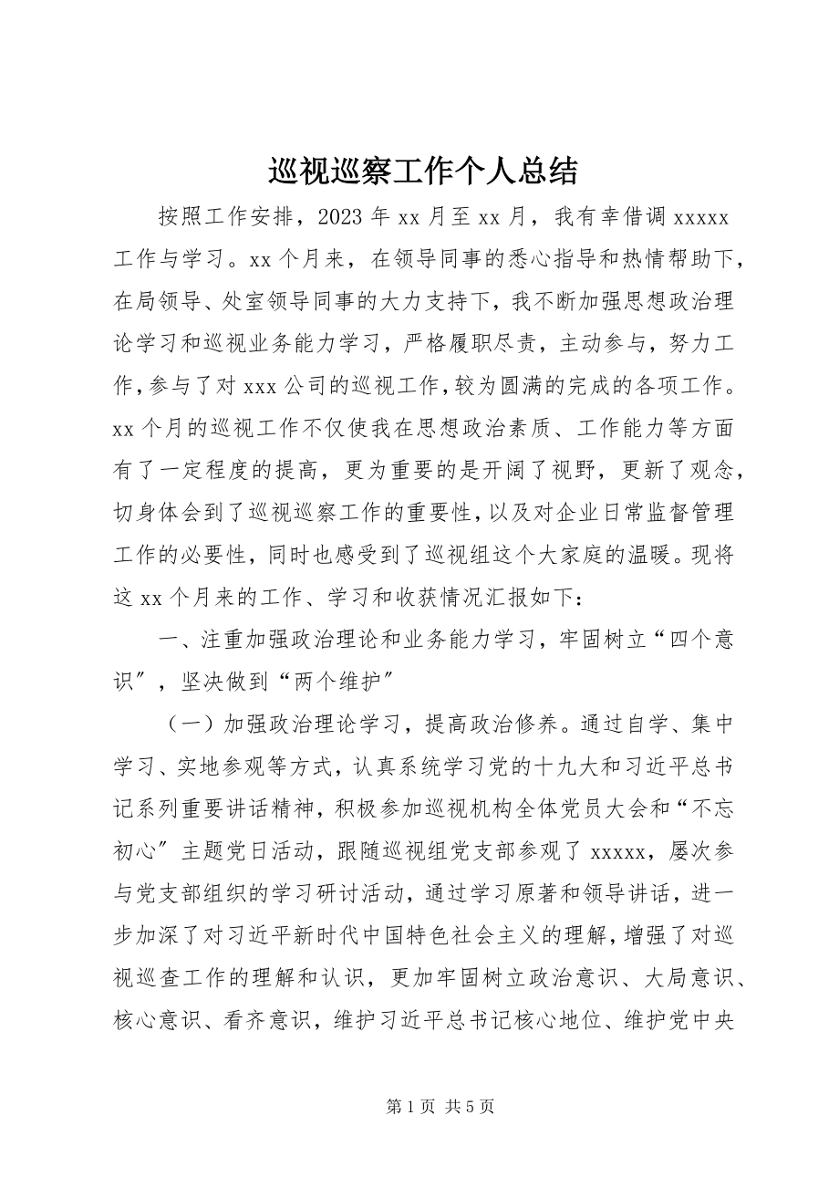 2023年巡视巡察工作个人总结.docx_第1页