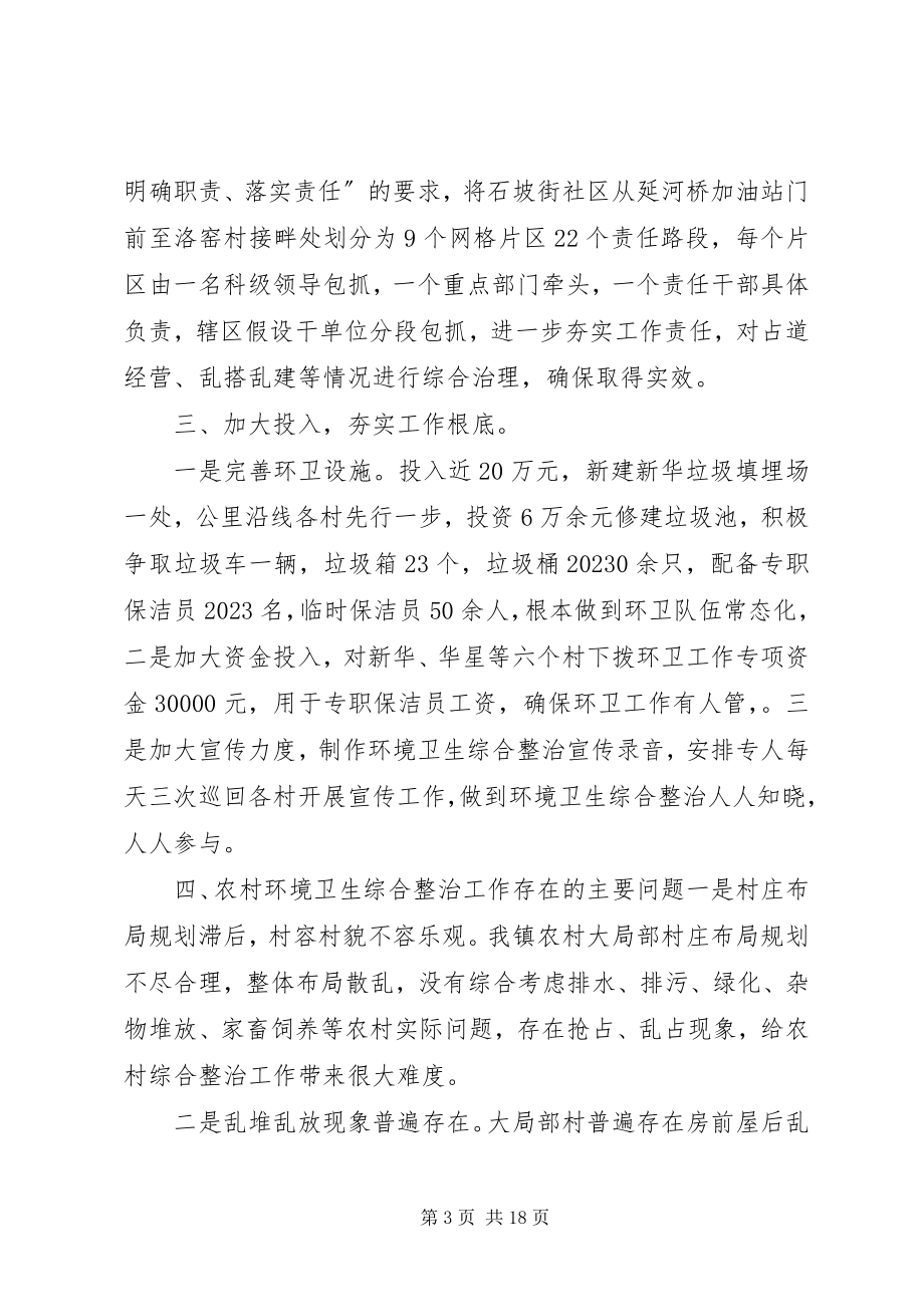 2023年石坡镇农村环境卫生综合整治工作汇报.docx_第3页