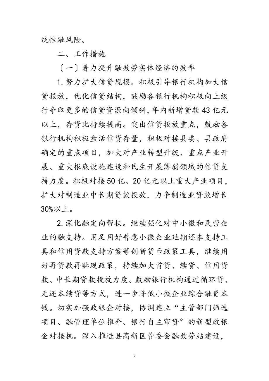 2023年某县年金融工作要点范文.doc_第2页