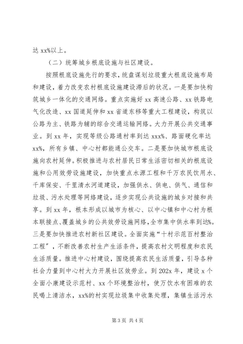 2023年XX市统筹城乡发展推进城乡一体化实施意见新编.docx_第3页