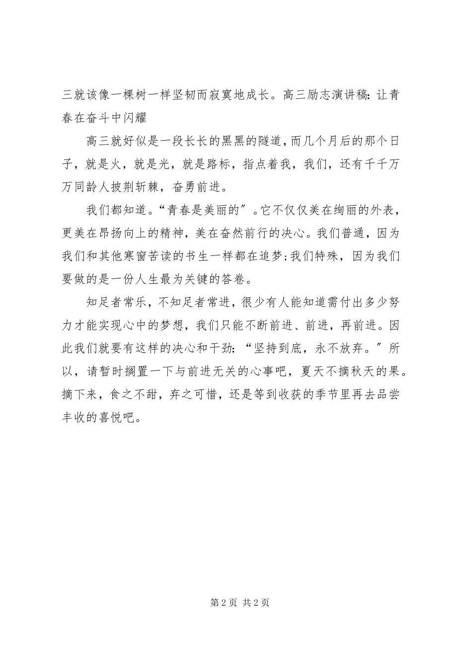 2023年让青春在奋斗中闪耀演讲稿.docx_第2页