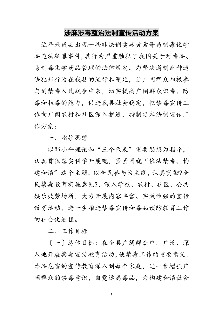 2023年涉麻涉毒整治法制宣传活动方案范文.doc_第1页