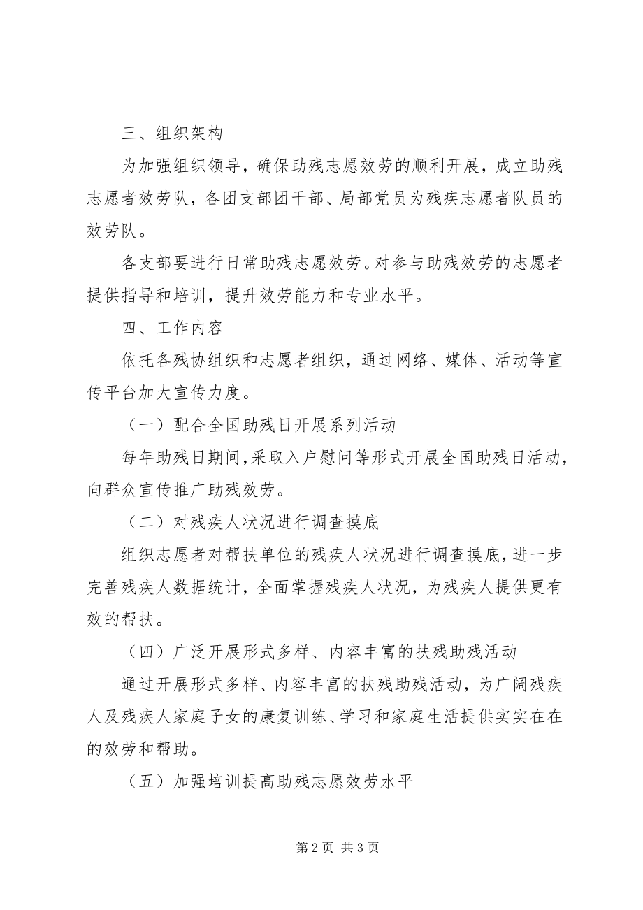 2023年深入开展志愿者助残服务活动的方案.docx_第2页