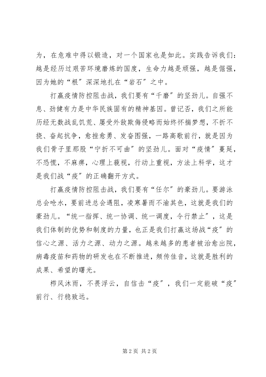 2023年抗击新型冠状病毒肺疫情心得体会.docx_第2页