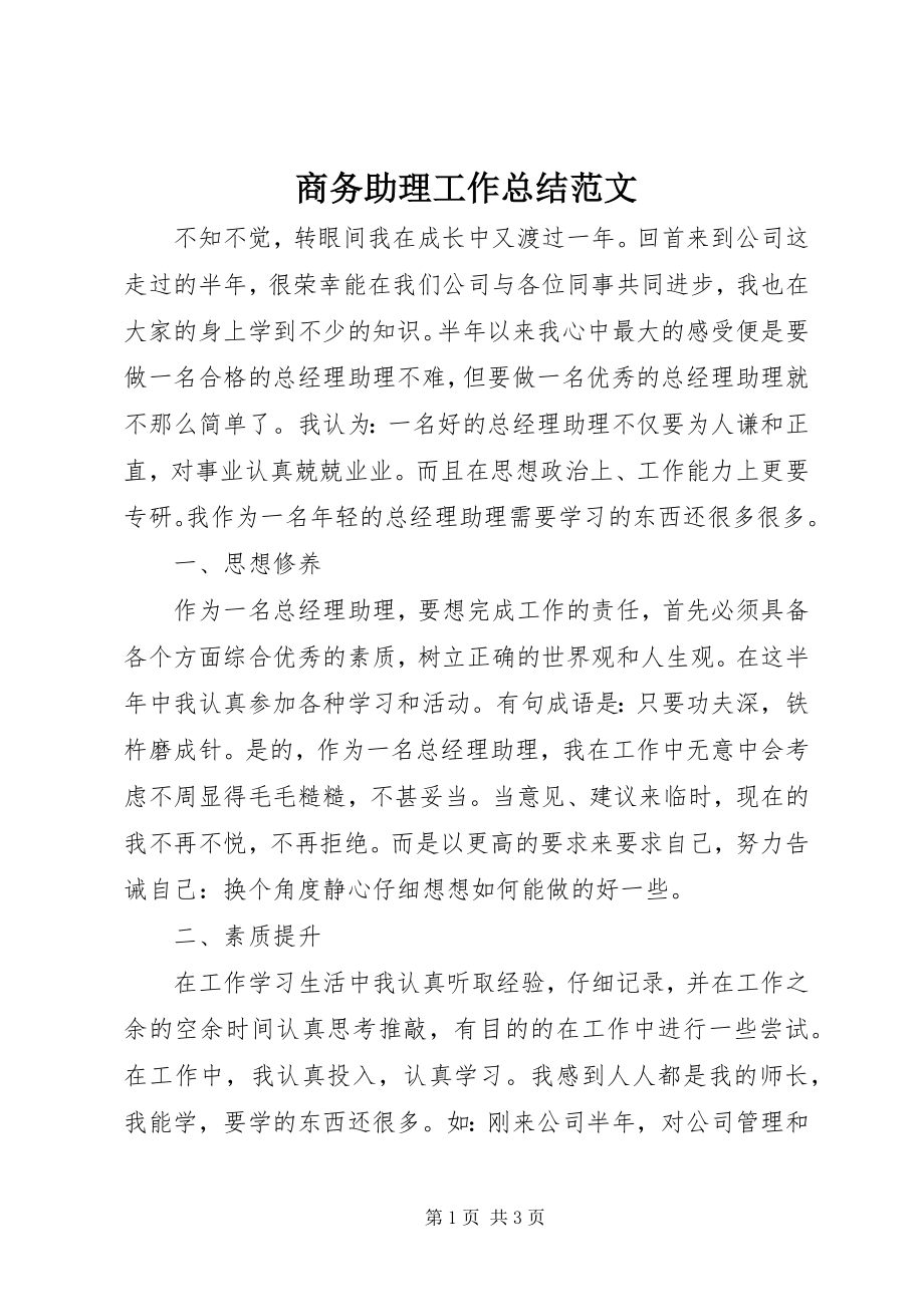 2023年商务助理工作总结2.docx_第1页