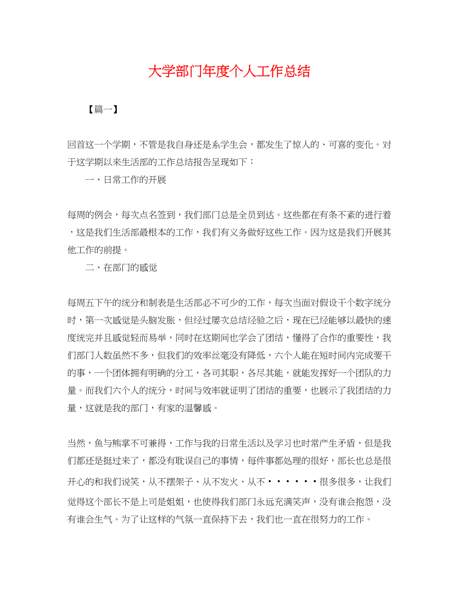 2023年大学部门度个人工作总结.docx_第1页