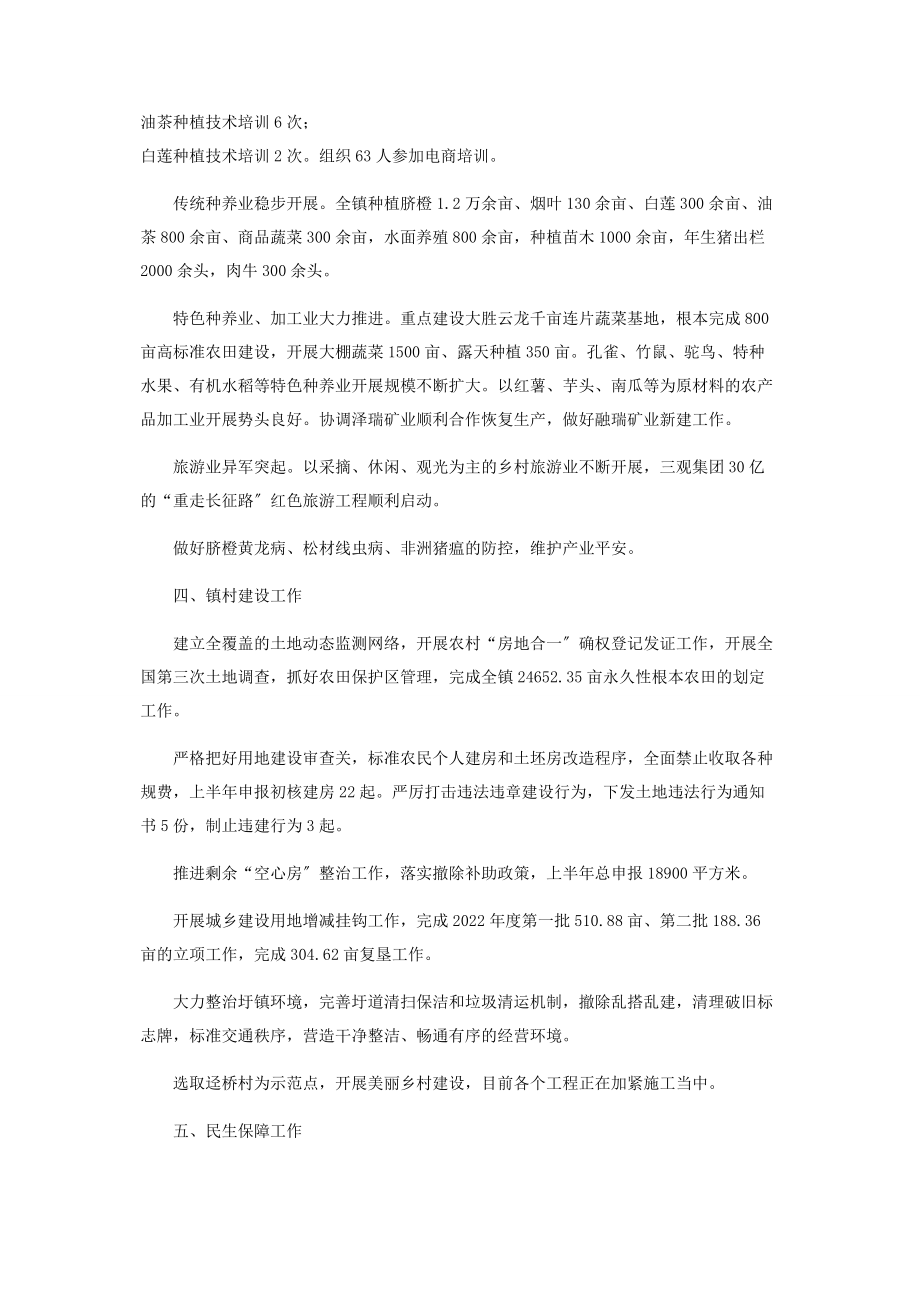 2023年上半年脱贫攻坚产业发展乡村振兴卫生整治等中心工作总结.docx_第2页