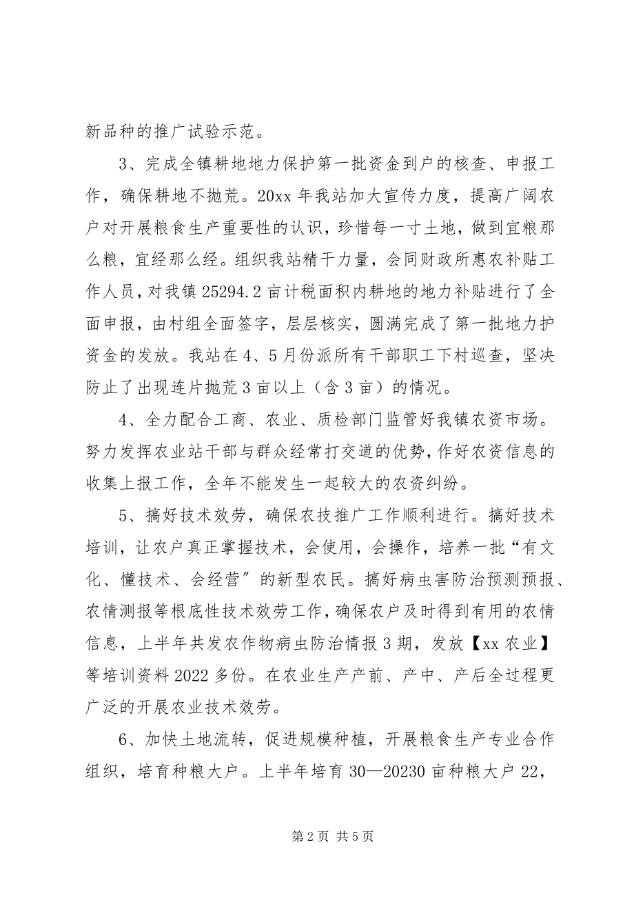 2023年农业综合服务站半年工作总结.docx_第2页