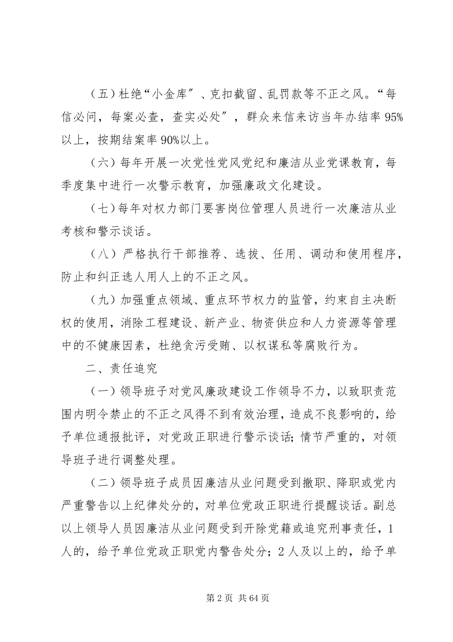 2023年集团公司党风廉政建设责任制实施办法实施细则.docx_第2页