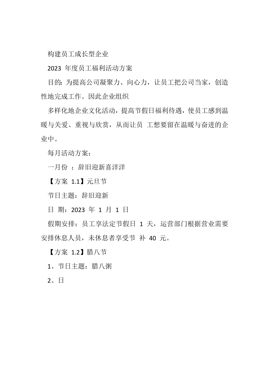 2023年年度员工福利活动方案.doc_第2页