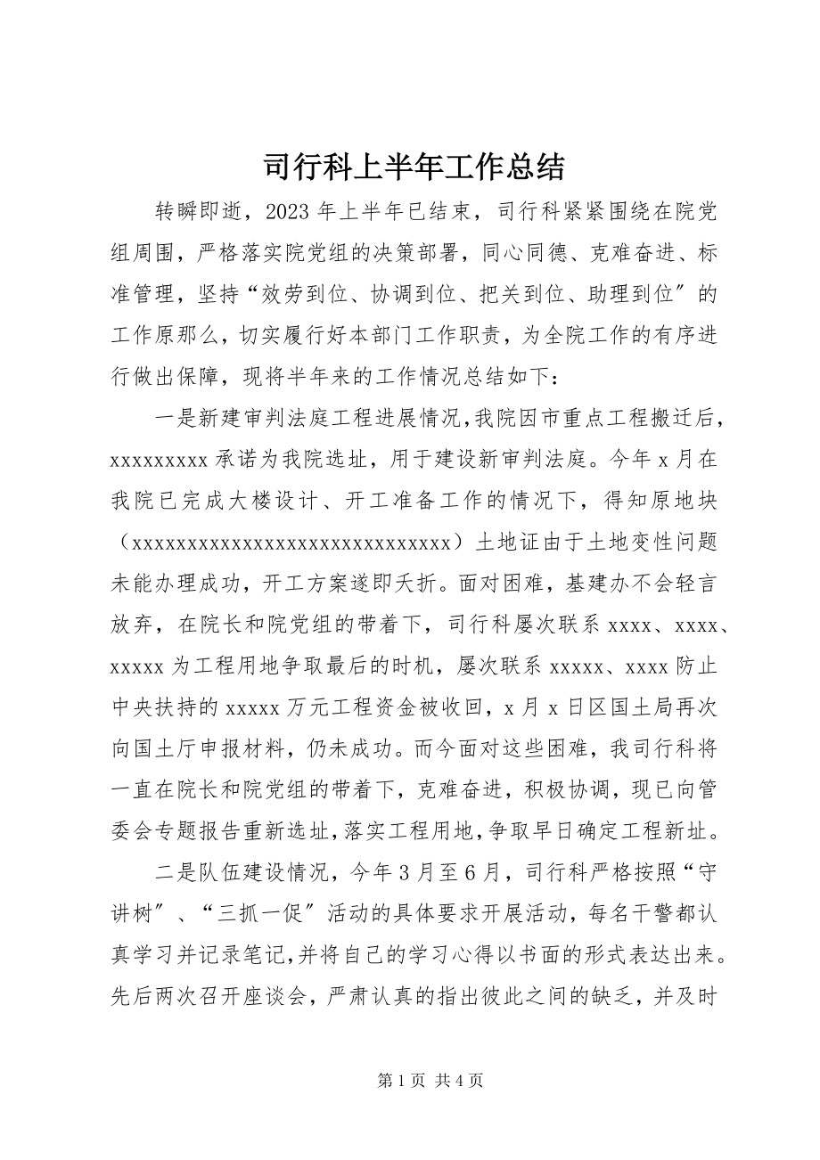 2023年司行科上半年工作总结.docx_第1页