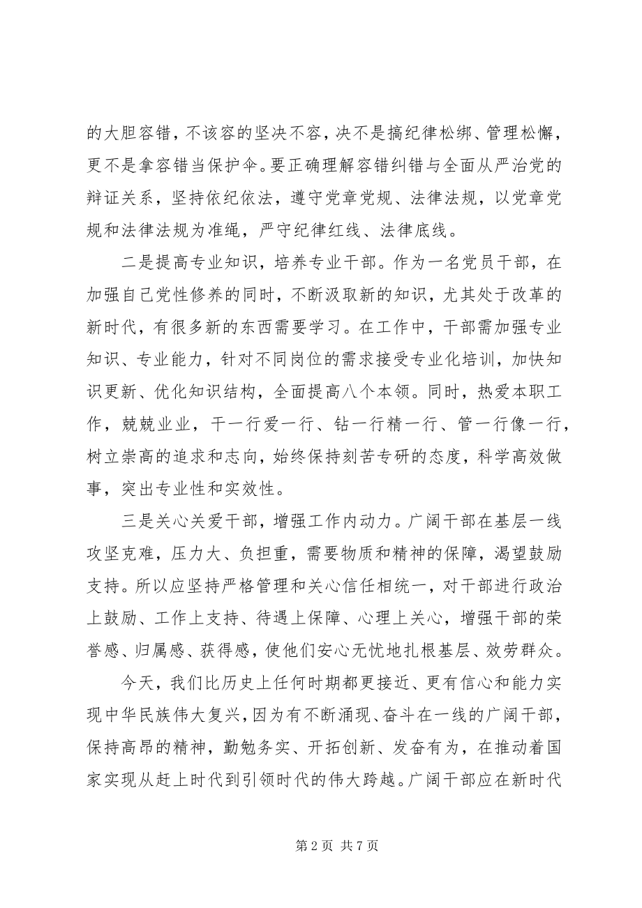 2023年《关于进一步激励广大干部新时代新担当新作为的意见》学习心得共篇.docx_第2页