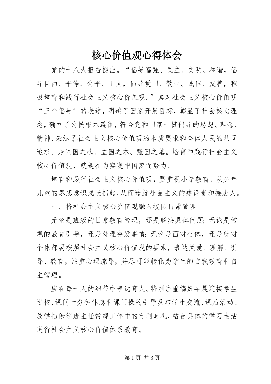 2023年核心价值观心得体会.docx_第1页