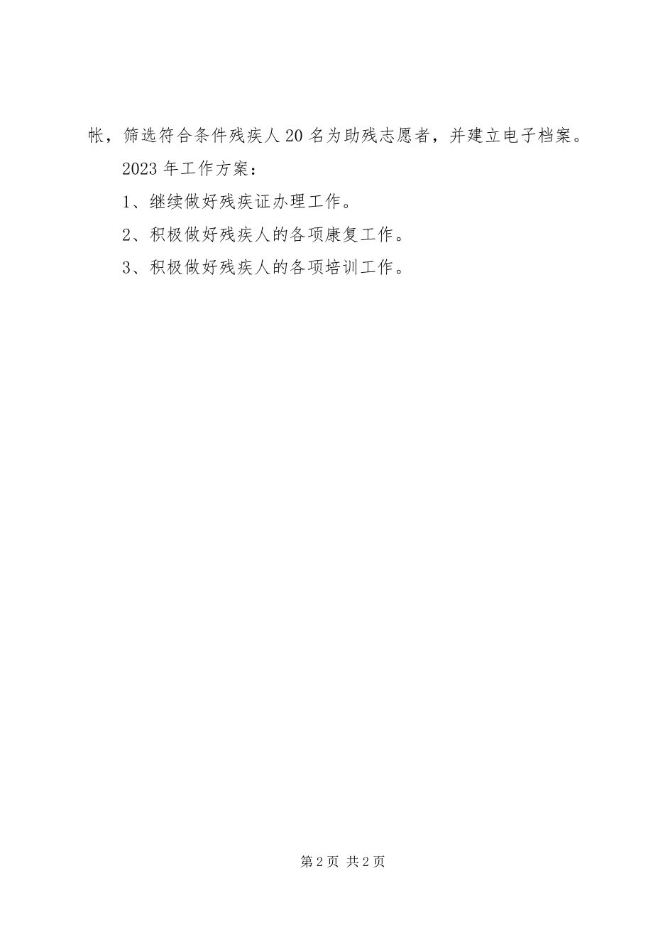 2023年残联工作总结工作计划新编.docx_第2页